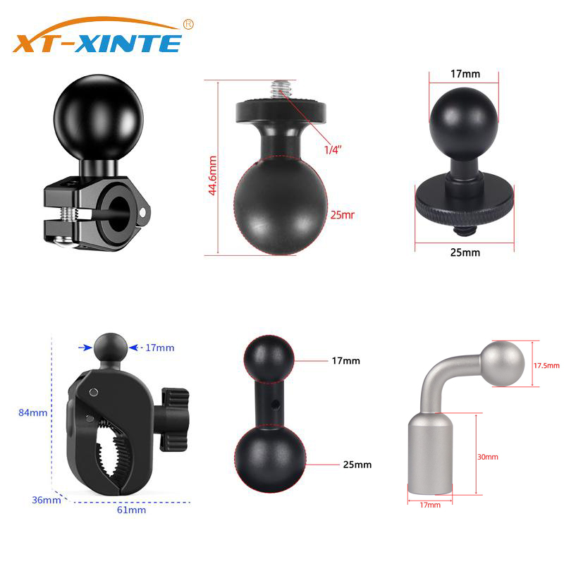 Runcam Camera - Motorcycle Handlebar Rearview Mirror Ball Clamp