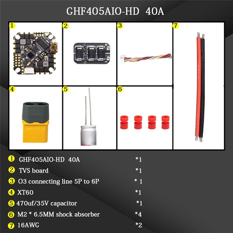 ABTI-GHF405AIO-HD 40A AIO Flig - F405 Flight Controller ulasan dan harga