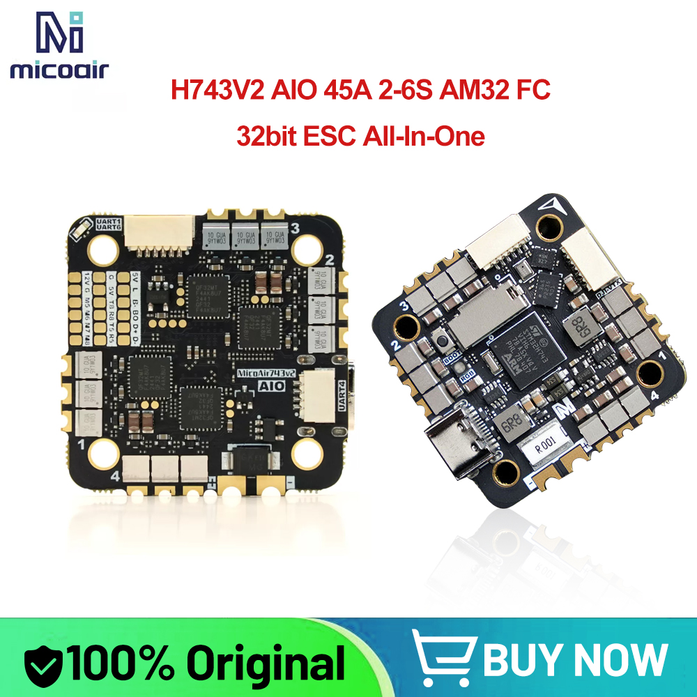 MicoAir H743V2 AIO 45A AM32 2- - Betaflight Fc ulasan dan harga