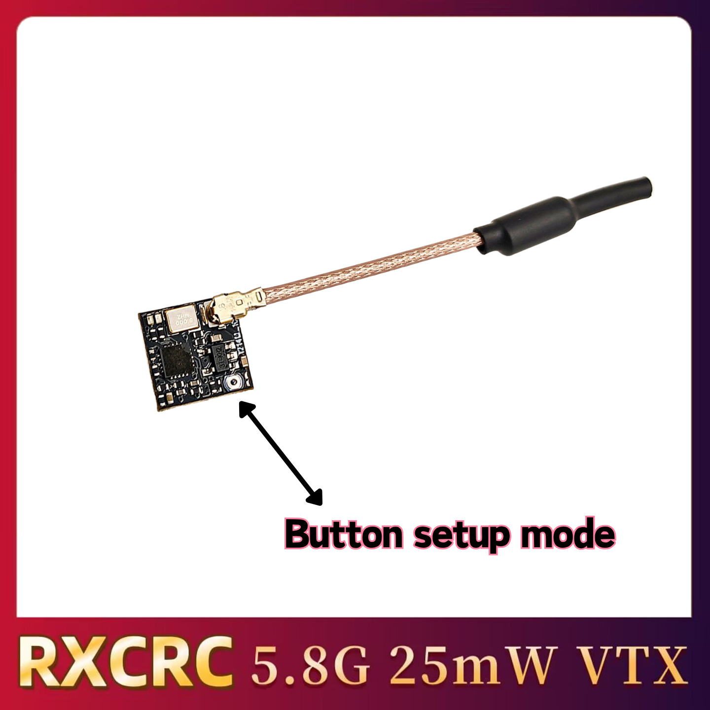 RXCRC 5.8GHz 48CH FPV 25mW Ana - Drone Frame ulasan dan harga