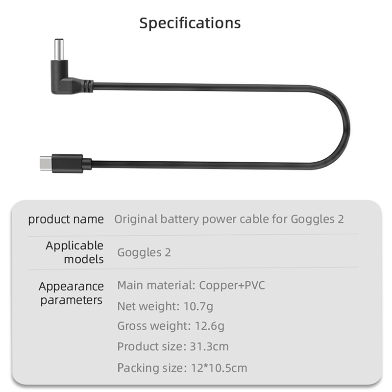 Original Glasses Battery Cable - Dji Goggles ulasan dan harga