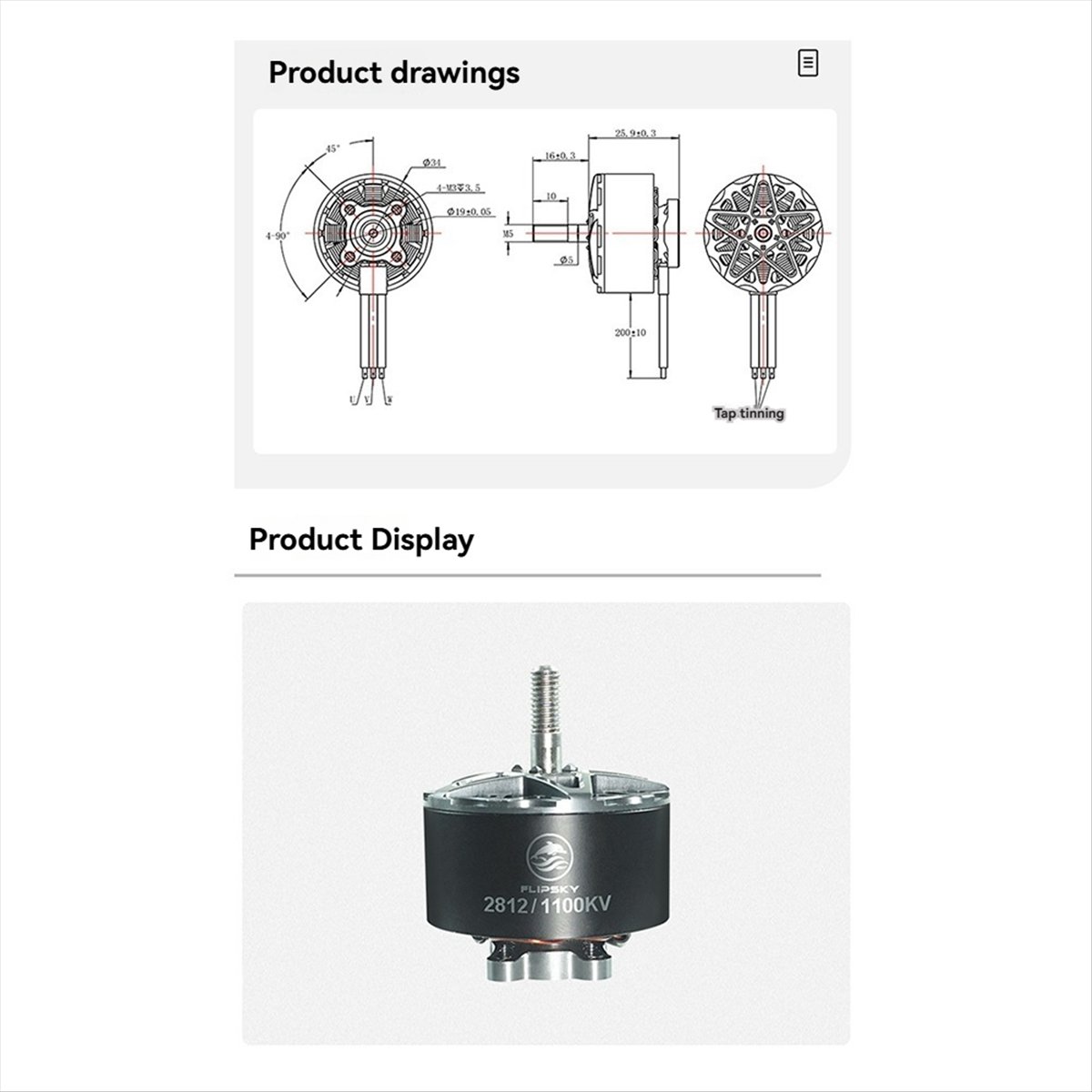 【Motor Parts】 2812 1100KV Brus - Fpv Drone ulasan dan harga